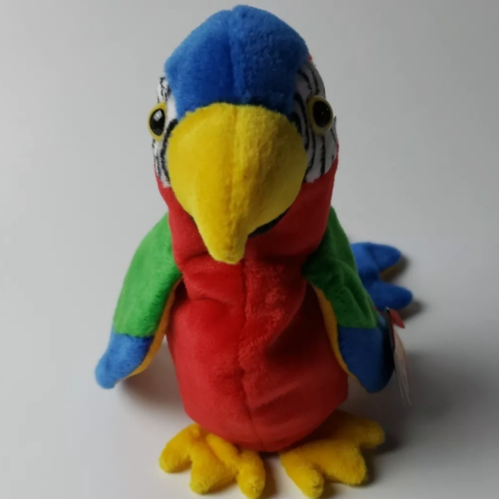 *RARE* RETIRED BEANIE BABY - Jabber The Parrot